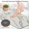 Bath Rugs Bathroom Rug,White Marble Gold Cracked Line Absorbent Diatomaceous Earth Bath Mat Quick Drying Non-Slip Washable Shower Mat,Modern Art Abstract Pattern Doormat for Bathtub Kitchen 16x24in view 4