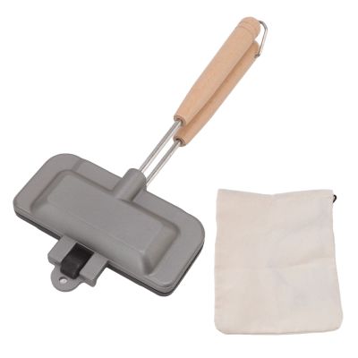 Breakfast Sandwich Maker, Grilled Sandwich Maker Pan,Campfire Nonstick Sandwich Maker, Double Sided Frying Pan for Home, Kitchen, Coffee Shop, Restaurant