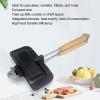 Breakfast Sandwich Maker, Grilled Sandwich Maker Pan,Campfire Nonstick Sandwich Maker, Double Sided Frying Pan for Home, Kitchen, Coffee Shop, Restaurant view 2