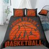 REALIN Cartoon Basketball Shoot Bedding Basketball Sports Duvet Cover Set Girl Boy Kids Bed Sets 2/3/4PCS Quilt Covers/Sheets/Pillow Shams,Twin/Full/Queen/King (C,Full-200x229cm-4PCS) view 2