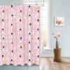 Anzona Pink Snowman Christmas Waterproof Shower Curtains Set - Extra Long 72 x 96 Inch, Xmas Yellow Winter Snowflake Polyester Fabric Bathroom Curtain with 12 Hooks, Bathroom Accessories, 1 Panel view 4