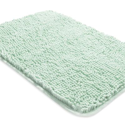 Yeaban Spa Blue Bathroom Rugs  Thick Chenille Bath Mats | Absorbent and Washable Bath Rug Non-Slip, Plush Rugs for Bathroom Floor, Shower, Sink - 26" x 44"