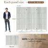 ALeesing 6 Panel Room Divider, 5.6Ft Wood Room Dividers and Folding Privacy Screens, Room Divider Wall Freestanding Room Partitions, Room Dividers Screen for Home Office Bedroom, White view 2