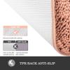 Yeaban Bathroom Rugs Sets 2 Piece  Thick Chenille Bath Mats | Absorbent and Washable Bath Rug Non-Slip, Soft Rugs for Bathroom, Shower, Sink - 20" x 32"+24" x 36", Dusty Pink view 3