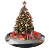 36" Plush Christmas Tree Skirt Cute cat Christmas Tree Mat Cover Xmas Tree Skirt for Xmas Holiday Party Christmas Decoration Ornaments Tassel Tree Skirt for Happy New Year view 4