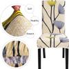 DLMWELL Stretch Chair Covers Slipcovers Set of 4 Printed Stretchable Dining Chair Slipcover Washable Removable for Kitchen,Hotel,Restaurant view 2