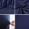 DLMWELL Stretch Chair Covers Slipcovers Set of 4 Navy Blue Stretchable Dining Chair Slipcover Washable Removable for Kitchen,Hotel,Restaurant view 4
