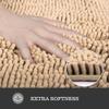 Yeaban Ivory Cream Bathroom Rugs  Thick Chenille Bath Mats | Absorbent and Washable Bath Rug Non-Slip, Plush Rugs for Bathroom, Shower, Sink - 24" x 36" view 2