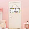 Personalized Football Basketball Baseball Rugby Signs Cute Ball Sign For Kids Room Custom Name Door Wall Decor Floral Nursery Art Boys Room Girls Bedroom view 4