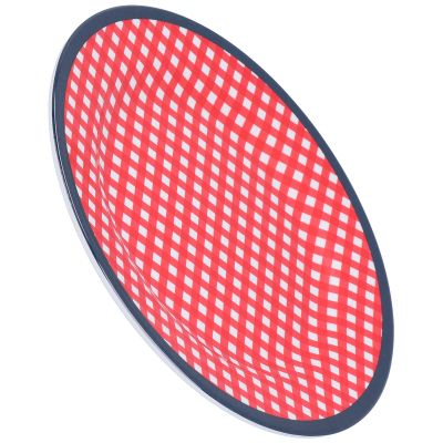 9 Inch Polka Dot Checkered Salad Plates, Melamine Resin Dessert Plate Round Scratch Resistant Serving Platter Decorative Dinner Plate(#4)