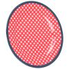 9 Inch Polka Dot Checkered Salad Plates, Melamine Resin Dessert Plate Round Scratch Resistant Serving Platter Decorative Dinner Plate(#4) view 3