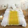 SEVENBABU Fall Throw Blanket for Couch Soft Fleece Blanket Sherpa Blanket 60"x80" - Lightweight Cozy Plush Blanket for Bed Blanket Artistic Yellow Stripes Texture Throw Blanket for Women Men view 3