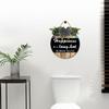 Sokomurg Bathroom Wall Decor Happiness is a Long Hot Bubble Bath Sign Bathroom Quotes Decor 11" Rustic Round Wooden Hanging Wreaths for Bathroom Wash House Toilet Housewarming Gift Wall Decor view 2