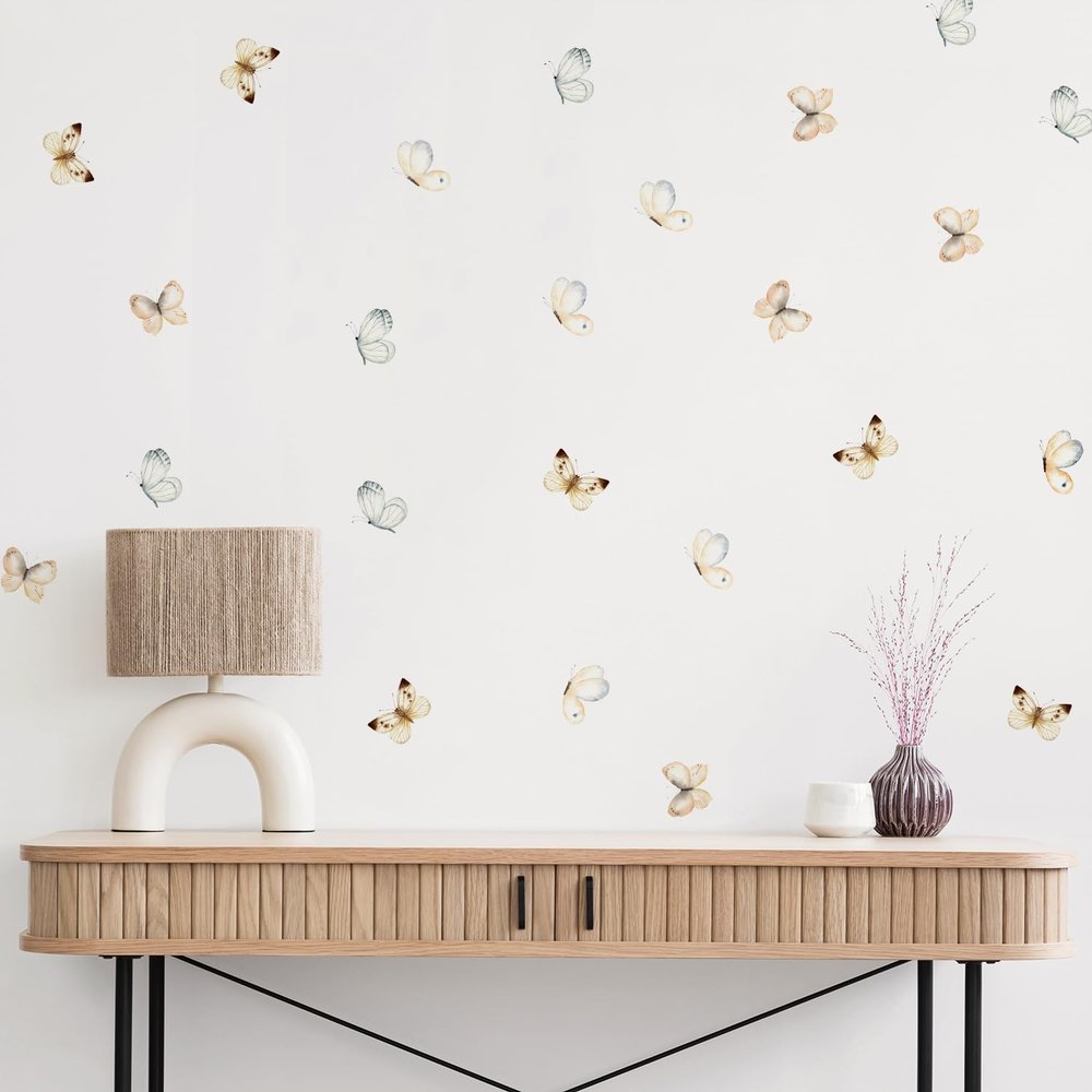 QUCHENG Boho Wall Decals Girls Bedroom Wall Stickers Removable Nursery Kids Room Decor Vinyl Murals DIY Cute Decorations 6 Sheets