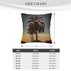 LZQPOEAS Decorative Throw Pillow Covers 26"x26" Square Pillow Covers for Sofa Palm Tree Double Sided Throw Pillow Cases Soft Plush Decorative Cushion Cover for Living Room view 2