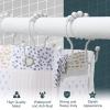 Shower Curtain Hooks, OEH Shower Curtain Rings, White Shower Curtain Hooks Rust Proof, Smooth Gliding Metal Shower Curtain Rings Rust Proof, Double Shower Rings for Curtain, 12 Pcs, White view 2