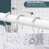Shower Curtain Hooks, OEH Shower Curtain Rings, White Shower Curtain Hooks Rust Proof, Smooth Gliding Metal Shower Curtain Rings Rust Proof, Double Shower Rings for Curtain, 12 Pcs, White view 4