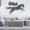 Metal Islamic Wall Art, Ayatul Kursi Metal Islamic Wall Art, Allah Decor, Modern Decor, Arabian Horse, Islamiction Decorations for Home, Housewarming Gifts (Black, 54"x29"/139x76cm, 27"x13"/69x35cm) view 2