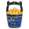 Fengshuibringluck Feng Shui 5pcs Buckets of Good Fortune Gold Ingot/Yuan Bao Basin Home Dcor Porsperity Figurine (5 PCS(Set)) view 4