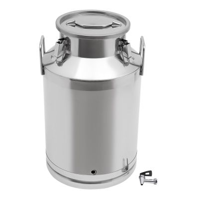 60L/15.85 Gallon Milk Can Stainless Steel Milk Bucket with Sealed Lid and Faucet - Milk Jug Milk Bucket Wine Pail Bucket Bottle Ice Bucket Milk Transport Can Tote Jug (60L w/Faucet)