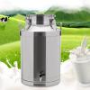 60L/15.85 Gallon Milk Can Stainless Steel Milk Bucket with Sealed Lid and Faucet - Milk Jug Milk Bucket Wine Pail Bucket Bottle Ice Bucket Milk Transport Can Tote Jug (60L w/Faucet) view 2