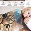 JHION Cat Flannel Throw Blanket, Realistic Style Fleece Cozy Blankets for All Seasons, Fuzzy Warm Bed Blanket Cool Funny Kittens Blanket for Couch Bed Sofa 60"x80" view 4