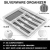 49-Piece Black Silverware Set with Organizer, Heavy Duty Stainless Steel Flatware for 8, Cutlery Utensil Sets with Steak Knives, Rust-proof, Mirror Polished, Dishwasher Safe, Black Heavy Duty view 4