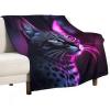 JHION Clever Animal Flannel Throw Blanket, Cat Fleece Cozy Blankets for All Seasons, Fuzzy Warm Bed Blanket Animal Blanket for Couch Bed Sofa 70"x80" view 1