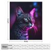 JHION Clever Animal Flannel Throw Blanket, Cat Fleece Cozy Blankets for All Seasons, Fuzzy Warm Bed Blanket Animal Blanket for Couch Bed Sofa 70"x80" view 2