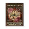 Aluminum Metal Tin Sign What If I Fall Oh But My Darling What If You Fly For Wall Art Home Decor Kitchen Cafe Pub 12.00"x16.00"Metal Frame view 1
