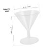 Kichvoe 8pcs Plastic Glasses 60ml 2 Oz Disposable Cocktail Glasses Unbreakable Reusable Dessert Cups Shot Glasses for Margarita Appetizers Wedding Party Bar view 2