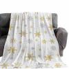 Flannel Throw Blanket Christmas Golden Winter Snowflake,Lightweight Soft Warm Fleece Blankets for Sofa Couch Bedroom,Silver Snowflakes Seamless on White Cozy Fuzzy Microfiber Throws 40x50in view 2