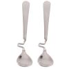 2pcs Stainless Steel Honey Spoons Jam Spoon with Curved Handle Metal for Condiment view 1