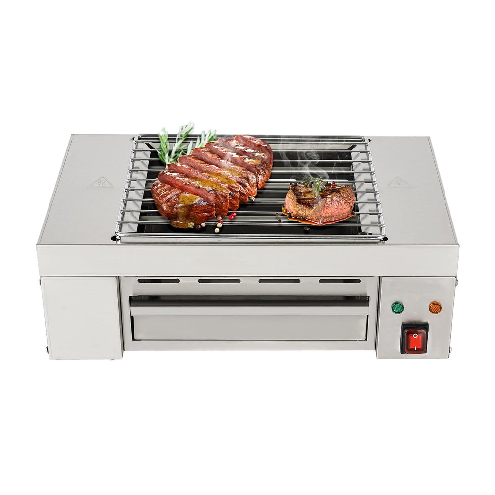 Barbecue Electric Grill, Electric Grill, Indoor Grill Quick Heat Up, Indoor Portable Compact Korean BBQ Grill for Cafe Restaurant Party Buffet 110V,1500W