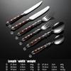 30 PCS Utensil Sets Silverware Set Rivet Handle Flatware Set for 5 Cutlery Set 18/8 Stainless Steel include Steak Knives Forks Spoons Knives Teaspoons Dessert Fork Thanksgiving Christmas Durable view 2