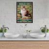 Aluminum Funky Tin Sign Cat Hold On I Need To Overthink This! For Home Wall Decor Bars Restaurants Cafes Pubs 12.00"x16.00"Metal Frame view 3