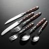 24 PCS Utensil Sets Silverware Set Rivet Handle Flatware Set for 4 Cutlery Set 18/8 Stainless Steel include Steak Knives Forks Spoons Knives Teaspoons Dessert Fork Thanksgiving Christmas Durable view 1