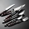 24 PCS Utensil Sets Silverware Set Rivet Handle Flatware Set for 4 Cutlery Set 18/8 Stainless Steel include Steak Knives Forks Spoons Knives Teaspoons Dessert Fork Thanksgiving Christmas Durable view 4