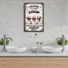 Aluminum Funky Tin Sign Welcome To Our Coop We Are All Cluckin Crazy For Home Wall Decor Bars Restaurants Cafes Pubs 8.00"x12.00"Metal Frame view 3