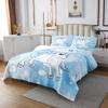 Feelyou Unicorn Bedspread Twin Size Floral Print Coverlet Set Girls Cute Unicorn Quilt Set Light Blue Bedding Cover for Boys Girls Kids Adults view 3
