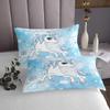 Feelyou Unicorn Bedspread Twin Size Floral Print Coverlet Set Girls Cute Unicorn Quilt Set Light Blue Bedding Cover for Boys Girls Kids Adults view 4