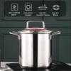 3.5/5.5L Stainless Steel Asparagus Pot with Strainer Basket and Lid - Deep Fryer/Frying Pot Vegetable Steamer Cooker Pasta Pot for Boiled Eggs, Shrimp and Fries, Fish, and Chicken (5.5L) view 4
