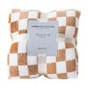clinmday Checkerboard Design Throw Blanket,Women's Fleece Plush Throw Blanket,Soft Warm Plush Throw Blanket for Home Chair Sofa Couch Camping Travel Khaki L view 1