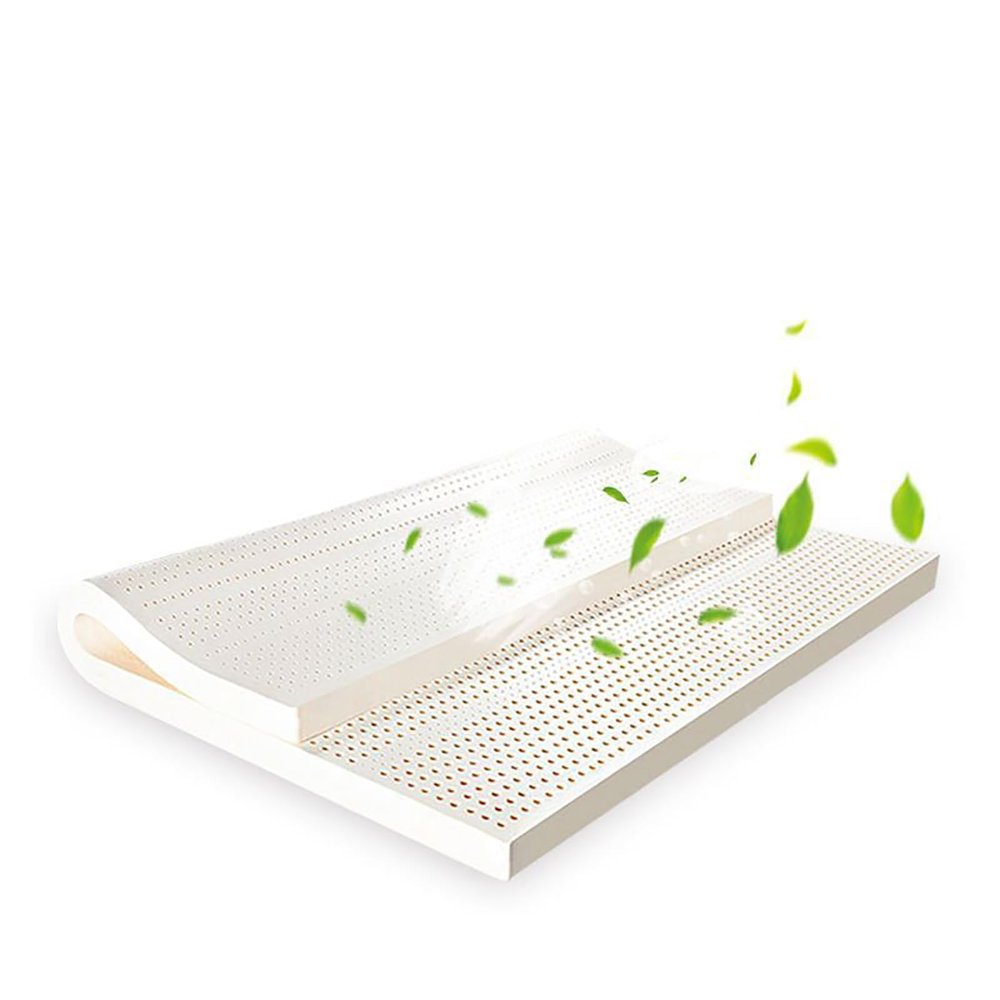 NaKeah Natural Latex Mattresses Massage Single Double Hotel Mattress Family King Queen Twin Full Size - 2/3/4 Inch - Organic Cover Included,7.5cm,120x200cm