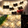 CAKERS Photo Clip String Lights|LED Copper Wire Hanging Fairy Lights|Star Clips Photo Display Ambient Lamp for Gifts Christmas Bedroom Birthday Party Festival Decor,Warm White,1.5m(4.9ft)-10LED-USB view 4