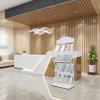 Lemoeyes Floor Standing Magazine Rack, 4 Layers Literature Books Newspaper Storage Rack with 4 Shelves - 57in Height - Single Page Information Display Stand for Office Mall Exhibition Show view 3