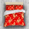 Boasorte Dragon and Phoenix Prints Duvet Cover Set | Mysterious Ancient Eastern Totem Design Bedding Set | with Soft Duvet Cover+2 Pillow Shams(3pcs) or Sheet (4pcs) (C,Full-3PCS) view 1