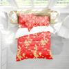 Boasorte Dragon and Phoenix Prints Duvet Cover Set | Mysterious Ancient Eastern Totem Design Bedding Set | with Soft Duvet Cover+2 Pillow Shams(3pcs) or Sheet (4pcs) (C,Full-3PCS) view 2