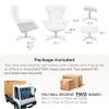 CHITA Fabric Reclining Swivel Chair with Adjustable Headrest and Ottoman for Living Room, White (Multi-Colored) view 2