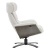 CHITA Fabric Reclining Swivel Chair with Adjustable Headrest and Ottoman for Living Room, White (Multi-Colored) view 4